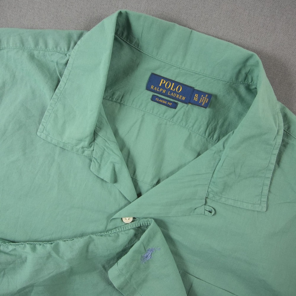 Polo Ralph Lauren Camp Collar Resort Vacation Beach Classic Fit Mens Shirt XL